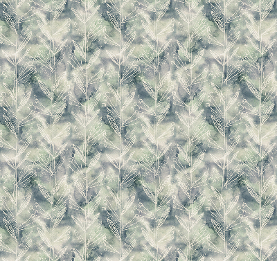 Fabric roller blind for window Sketch of a plant on a colored background