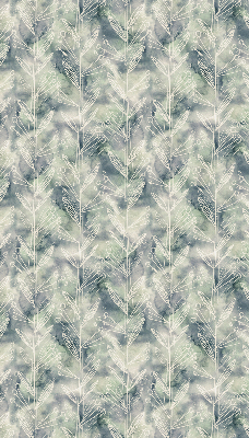 Fabric roller blind for window Sketch of a plant on a colored background