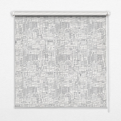 Blackout roller blind Sketch of the city