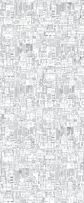 Blackout roller blind Sketch of the city