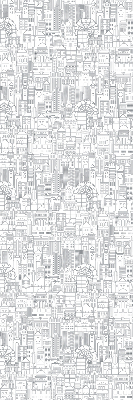 Blackout roller blind Sketch of the city