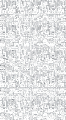 Blackout roller blind Sketch of the city