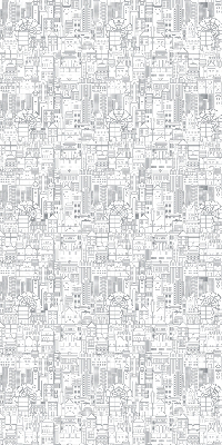 Blackout roller blind Sketch of the city
