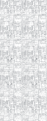 Blackout roller blind Sketch of the city