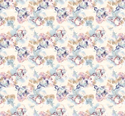Blackout roller blind for window Colorful painted flowers