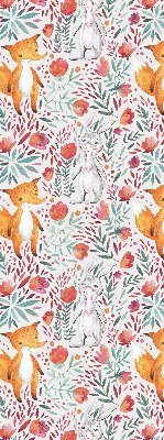 Fabric roller blind for window Animals and plants