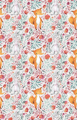 Fabric roller blind for window Animals and plants