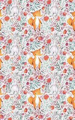 Fabric roller blind for window Animals and plants