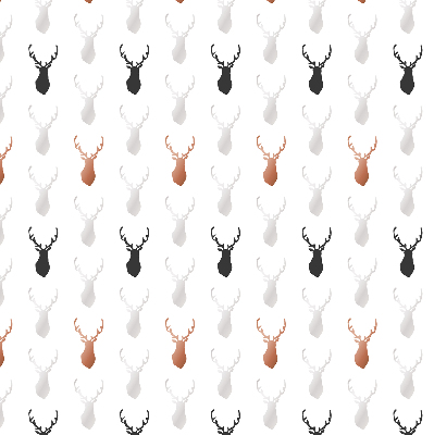 Blackout roller blind Drawn deer heads