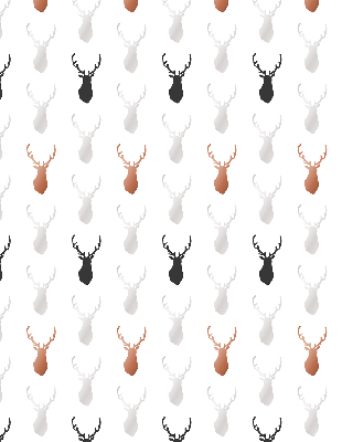 Blackout roller blind Drawn deer heads