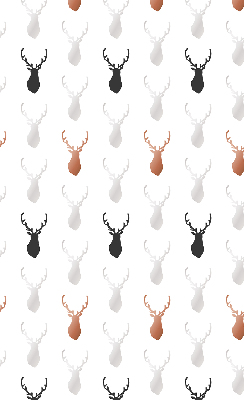 Blackout roller blind Drawn deer heads