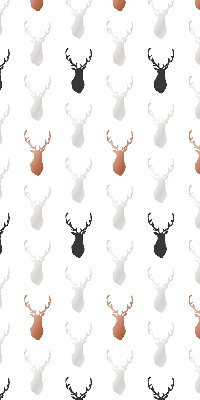 Blackout roller blind Drawn deer heads