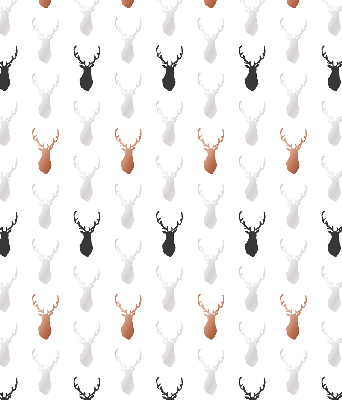 Blackout roller blind Drawn deer heads