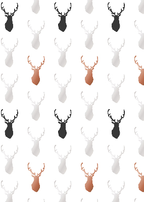 Blackout roller blind Drawn deer heads