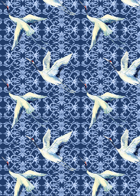 Blackout roller blind for window Herons