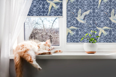 Blackout roller blind for window Herons