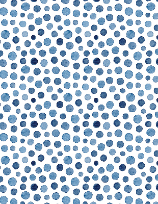 Blackout roller blind for window Blue dots