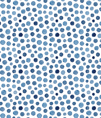 Blackout roller blind for window Blue dots