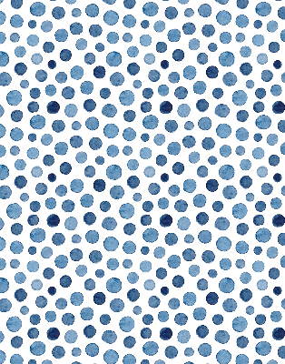 Blackout roller blind for window Blue dots