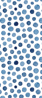 Blackout roller blind for window Blue dots