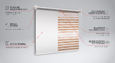 Blackout roller blind Brown painted stripes