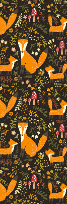 Blackout roller blind Foxes and plants