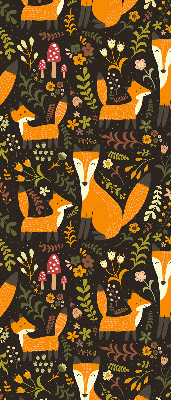 Blackout roller blind Foxes and plants