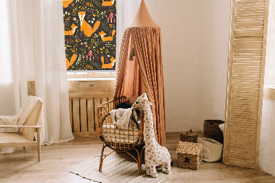 Blackout roller blind Foxes and plants