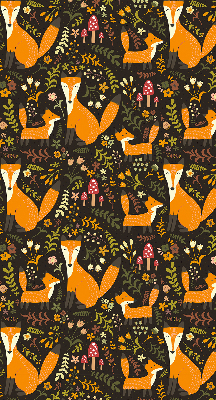 Blackout roller blind Foxes and plants
