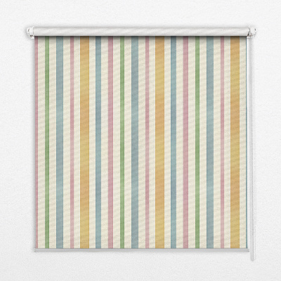 Blackout roller blind for window Colorful vertical stripes
