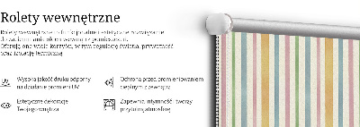 Blackout roller blind for window Colorful vertical stripes