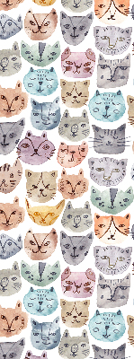 Blackout roller blind Colorful cat faces