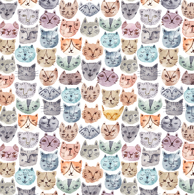 Blackout roller blind Colorful cat faces