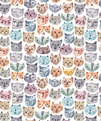 Blackout roller blind Colorful cat faces