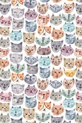 Blackout roller blind Colorful cat faces