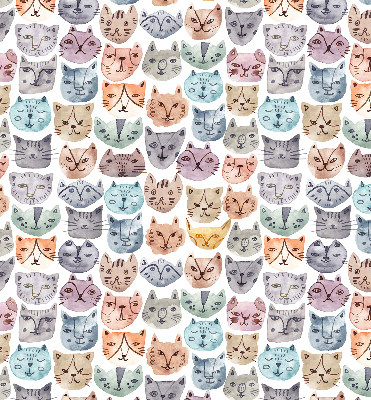 Blackout roller blind Colorful cat faces