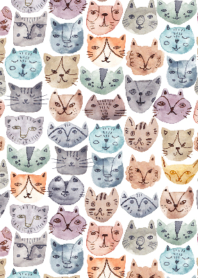 Blackout roller blind Colorful cat faces