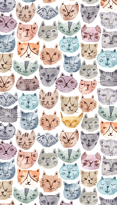 Blackout roller blind Colorful cat faces