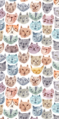 Blackout roller blind Colorful cat faces