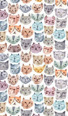 Blackout roller blind Colorful cat faces