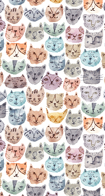 Blackout roller blind Colorful cat faces