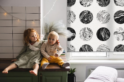 Blackout roller blind for window Granite wheels