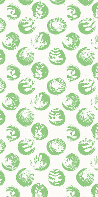 Blackout roller blind Plants reflected on green circles