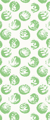 Blackout roller blind Plants reflected on green circles