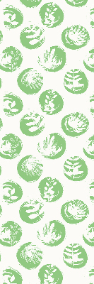 Blackout roller blind Plants reflected on green circles