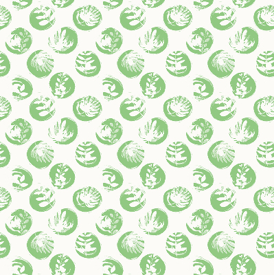 Blackout roller blind Plants reflected on green circles