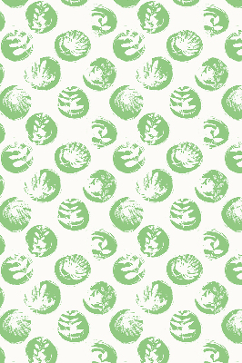 Blackout roller blind Plants reflected on green circles