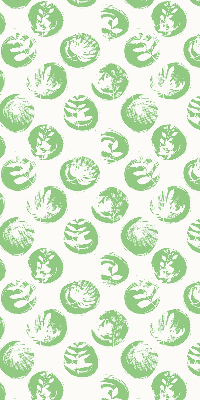 Blackout roller blind Plants reflected on green circles