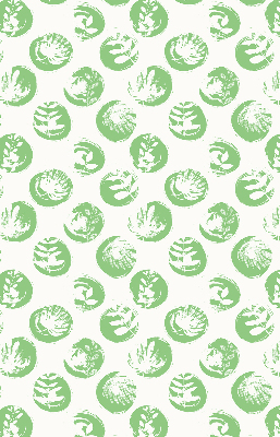 Blackout roller blind Plants reflected on green circles