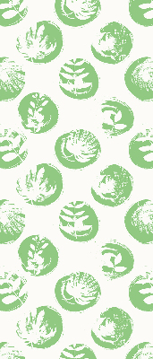 Blackout roller blind Plants reflected on green circles